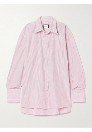 BEARE PARK - Covet Oversized Striped Cotton Shirt - White - UK 4,UK 6,UK 8,UK 10,UK 12,UK 14,UK 16