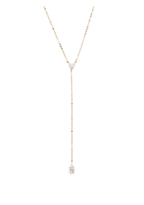 Anita Ko 18kt rose gold diamond lariat necklace - Pink