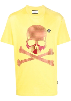 Philipp Plein skull-print short-sleeve T-shirt - Yellow