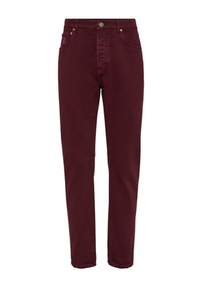 Brunello Cucinelli logo-patch jeans - Red
