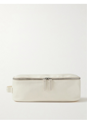Brunello Cucinelli - Textured-leather Cosmetic Case - White - One size