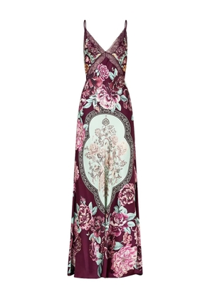 Camilla lace V-neck maxi dress - Purple