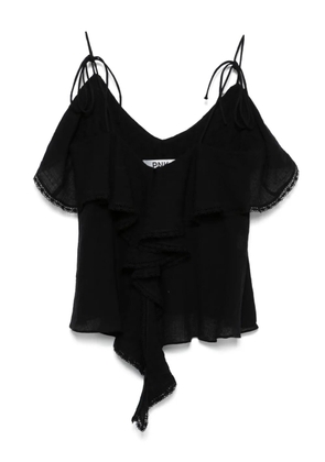 PNK lace-detail cotton top - Black