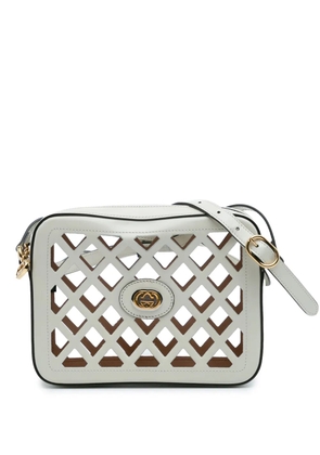 Gucci Pre-Owned 2016-2025 Cutout Leather and Flora Canvas Infinity crossbody bag - Multicolour