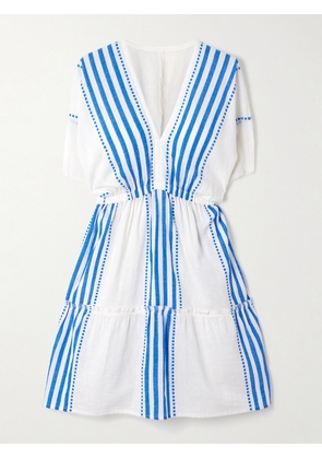 lemlem - Alem Striped Cotton-blend Mini Dress - Blue - x small,small,medium,large