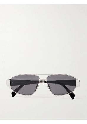 CELINE Eyewear - Triomphe Aviator-style Silver-tone And Acetate Sunglasses - One size