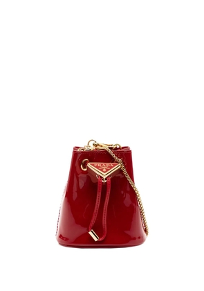 Prada Pre-Owned 2013-2025 Mini Patent Drawstring Pouch crossbody bag - Red