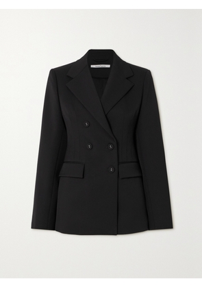 Another Tomorrow - Double-breasted Wool-blend Twill Blazer - Black - IT36,IT38,IT40,IT42,IT44,IT46