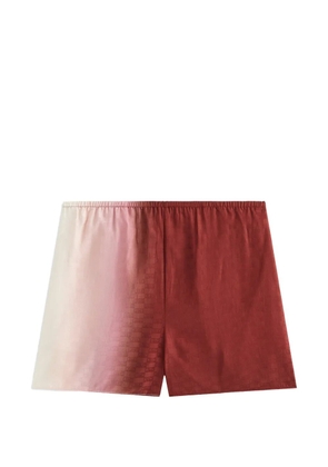 KITH ombre monogram shorts - Red