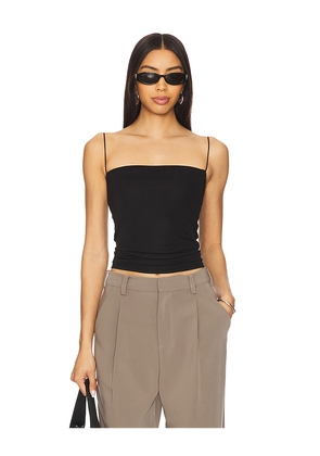 Enza Costa Essential Strappy Tank in Black. Size L. Also in M, S, XL, XS.