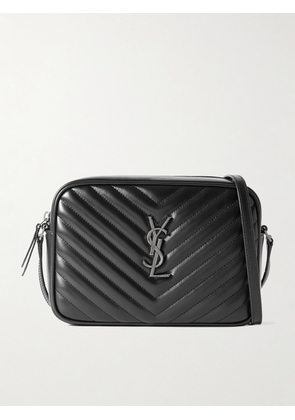SAINT LAURENT - Lou Medium Matelassé Leather Shoulder Bag - Black - One size