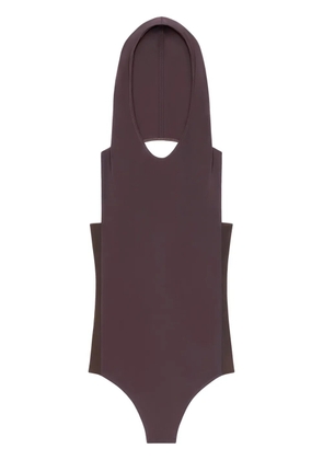 Courrèges Illusion hooded bodysuit - Brown