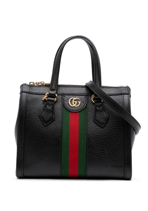 Gucci Pre-Owned 2016-2025 Small Leather Web Ophidia satchel - Black