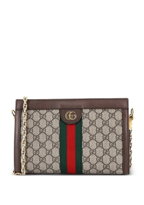 Gucci Pre-Owned Ophidia Chain Shoulder Bag GG Coated Canvas Small crossbody bag - Brown