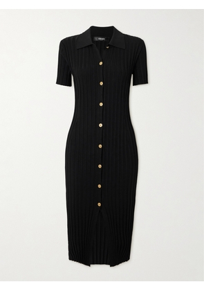 Versace - Ribbed-knit Midi Shirt Dress - Black - IT36,IT38,IT40,IT42,IT44,IT46,IT48