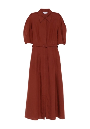 Gabriela Hearst Maude belted midi dress - Brown