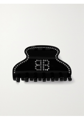Balenciaga - Holli Crystal-embellished Resin Hair Clip - Black - One size