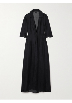 Givenchy - Silk And Linen-blend Maxi Dress - Black - FR 34,FR 36,FR 38,FR 40,FR 42,FR 44