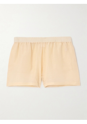 Givenchy - Silk And Linen-blend Shorts - Ivory - FR 34,FR 36,FR 38,FR 40,FR 42,FR 44