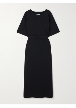 Max Mara - Amati Belted Stretch-crepe Midi Dress - Black - x small,small,medium,large,x large