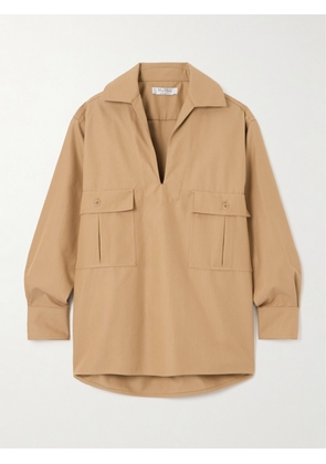 Max Mara - Ulrico Cotton-canvas Shirt - Metallic - UK 2,UK 4,UK 6,UK 8,UK 10,UK 12,UK 14,UK 16,UK 18