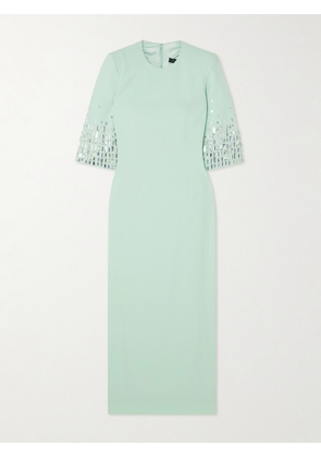 Jenny Packham - Highball Queen Crystal-embellished Crepe Midi Dress - Green - UK 6,UK 8,UK 10,UK 12,UK 14,UK 16,UK 18,UK 20