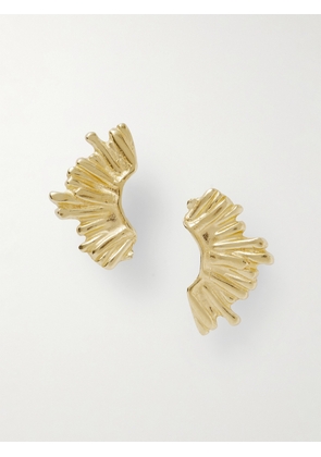 YSSO - Crescent Sun Gold-plated Earrings - One size