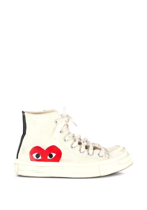 Comme Des Garçons Pre-Owned x Converse Chuck 70 heart-logo high-top sneakers - Neutrals