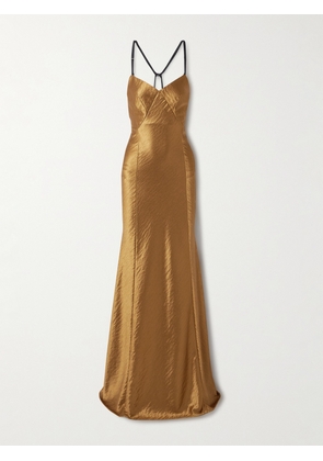 JASON WU COLLECTION - Paneled Hammered-satin Gown - Gold - US2,US4,US6,US8,US10