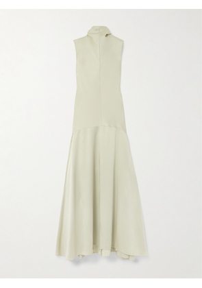Jil Sander - Cutout Satin-crepe Midi Dress - Green - FR 34,FR 36,FR 38,FR 40,FR 42,FR 44