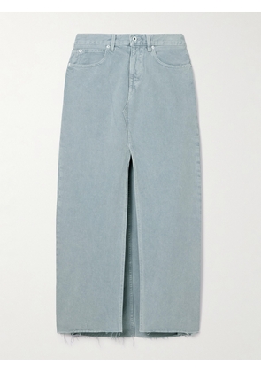 SLVRLAKE - Frayed Denim Maxi Skirt - Blue - 23,24,25,26,27,28,29,30,31,32