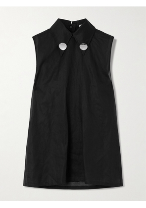 Jil Sander - Sleeveless Cotton-voile Top - Black - FR 34,FR 36,FR 38,FR 40,FR 42
