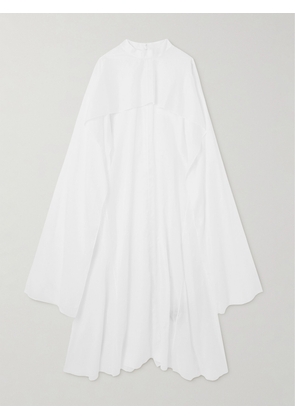 Jil Sander - Cape-effect Cotton-poplin Maxi Dress - White - FR 34,FR 36,FR 38,FR 40,FR 42