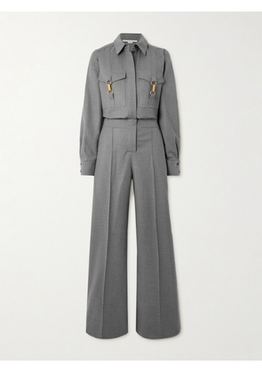 Stella McCartney - Embellished Wool-twill Jumpsuit - Gray - IT34,IT36,IT38,IT40,IT42,IT44,IT46,IT48