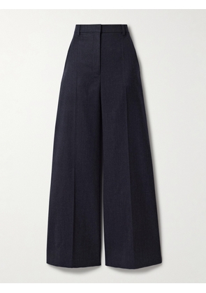 Stella McCartney - Pleated Wool-twill Wide-leg Pants - Blue - IT34,IT36,IT38,IT40,IT42,IT44,IT46,IT48,IT50