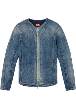 Diesel V-neck curved hem jacket - Blue