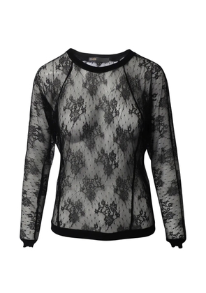 Maje floral-lace top - Black