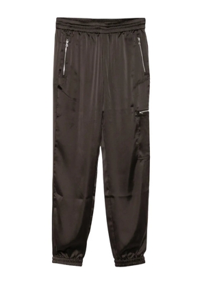 Lacoste logo-embroidered trousers - Brown