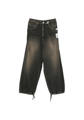 Maison MIHARA YASUHIRO drawstring light wide jeans - Grey