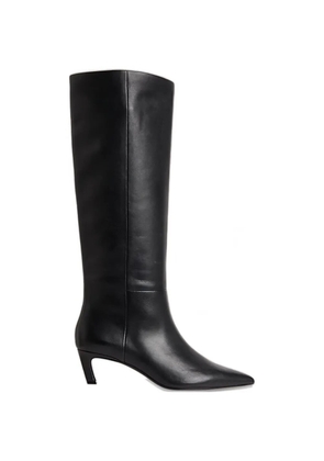 Calvin Klein kitten-heel leather boots - Black