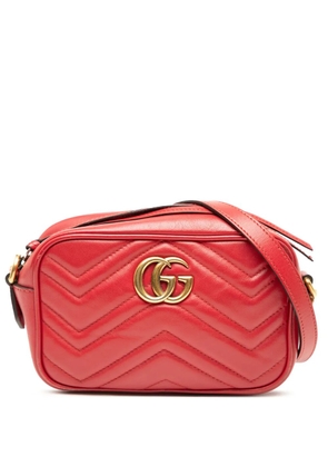 Gucci Pre-Owned 2016-2025 Mini GG Marmont Matelasse Leather crossbody bag - Red