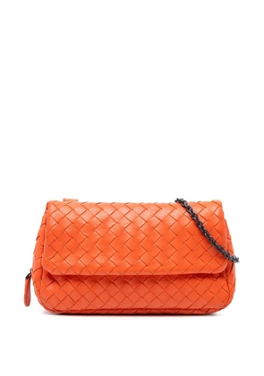 Bottega Veneta Pre-Owned 2012-2025 Mini Nappa Intrecciato Expandable Chain Flap crossbody bag - Orange