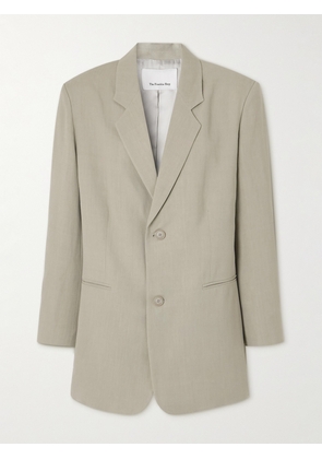 The Frankie Shop - Aiden Twill Blazer - Green - x small,small,medium,large,x large