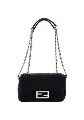 Fendi Pre-Owned Midi Baguette Chain Bag Zucca Technical Mesh Medium shoulder bag - Black