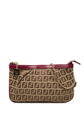 Fendi Pre-Owned 2000-2010 Zucchino Canvas Chain Pochette shoulder bag - Brown