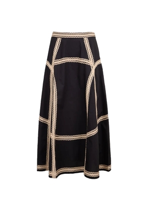 Ulla Johnson Norah A-line trim midi skirt - Black