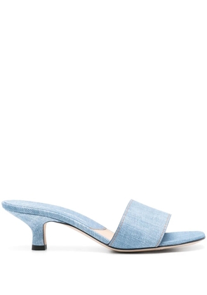 Ermanno Scervino 55mm denim-print sandals - Blue