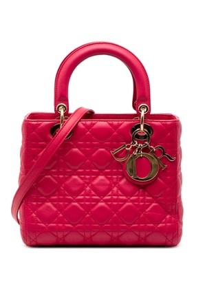 Christian Dior Pre-Owned 2014 Medium Lambskin Cannage Lady Dior satchel - Pink