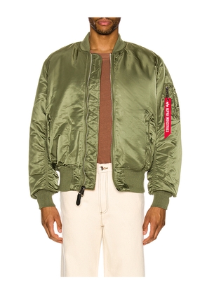 ALPHA INDUSTRIES MA-1 Bomber Jacket in Green. Size L. Also in M, S, XS.