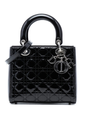 Christian Dior Pre-Owned 2012 Medium Patent Cannage Lady Dior satchel - Black